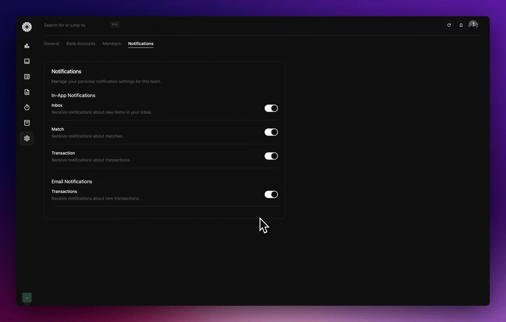 VelvetPlan - In App Notifications